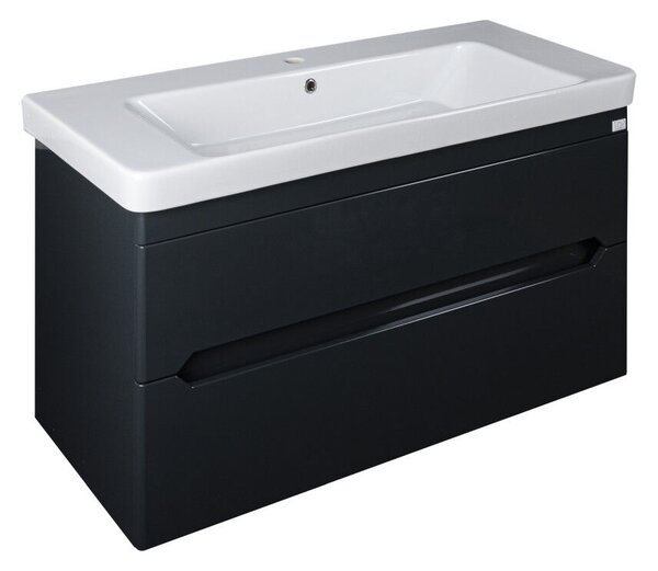 TMP SHARP 105 - ANTRACIT - fali fürdőszobabútor 105 cm Sanovit Luxury 11105 porcelán mosdóval