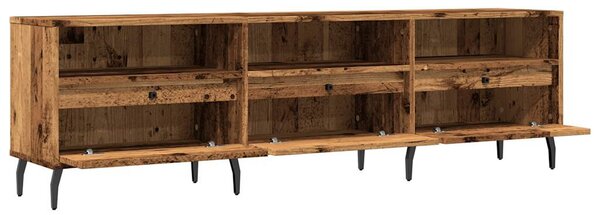 Antik fa színű szerelt fa TV-szekrény 150 x 30 x 44,5 cm