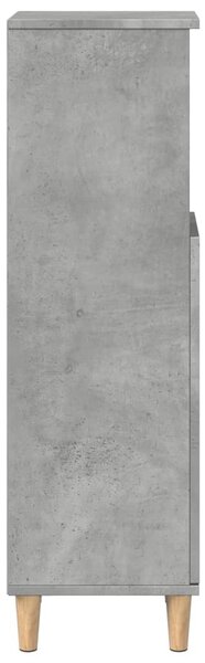 Betonszürke szerelt fa fürdőszobaszekrény 30 x 30 x 100 cm