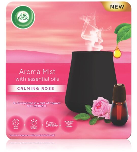 Air Wick Aroma Mist Calming Rose aroma diffúzor töltelékkel + akkumulátor 20 ml