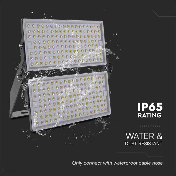V-TAC SHP 500W LED reflektor, 135 Lm/W, 1 méter kábel, természetes fehér - SKU 23089