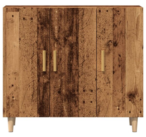 Antik fa színű szerelt fa tálalószekrény 90 x 34 x 80 cm