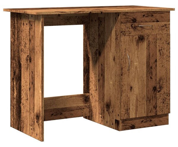 Antik fa színű szerelt fa íróasztal 100 x 50 x 76 cm