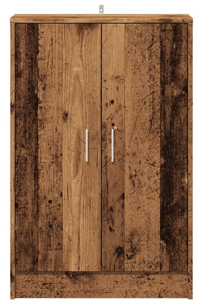 Antik fa színű szerelt fa cipősszekrény 60 x 35 x 92 cm