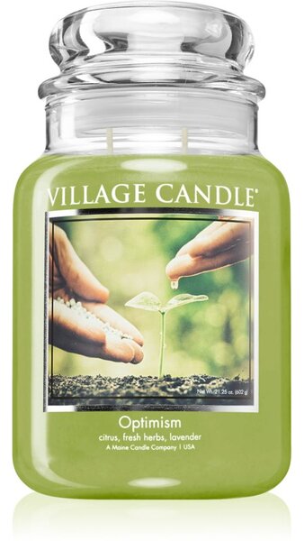 Village Candle Optimism illatos gyertya (Glass Lid) 602 g
