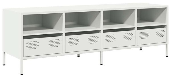Fehér hidegen hengerelt acél TV-szekrény 135 x 39 x 43,5 cm