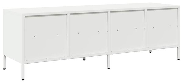 Fehér hidegen hengerelt acél TV-szekrény 135 x 39 x 43,5 cm