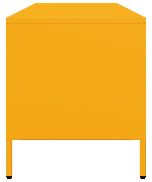 Mustársárga hidegen hengerelt acél TV-szekrény 135x39x43,5 cm