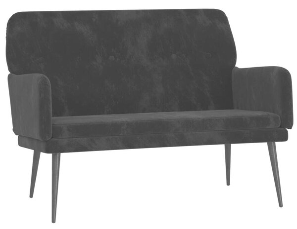 Fekete Bársony Pad - 108x79x79 cm