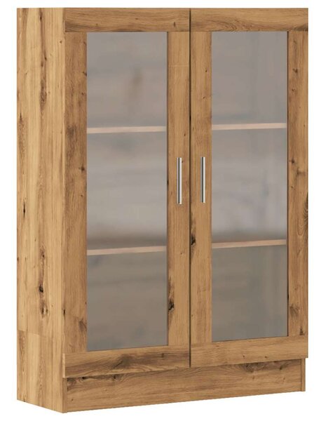 Kézműves tölgy színű szerelt fa könyvszekrény 82,5x30,5x115 cm