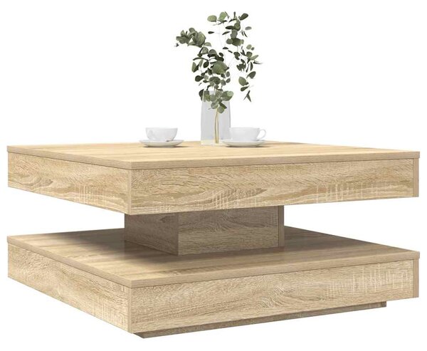 Sonoma tölgy dohányzóasztal 360 fokban forgatható 70x70x34,5 cm