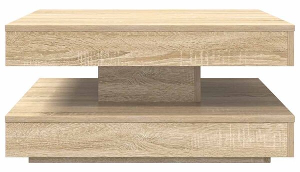 Sonoma tölgy dohányzóasztal 360 fokban forgatható 70x70x34,5 cm