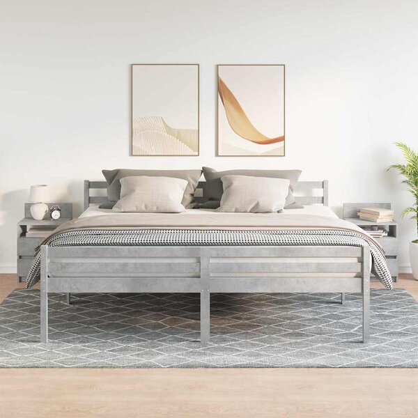 2 db betonszürke éjjeliszekrény 2 fiókkal 40x33x60 cm