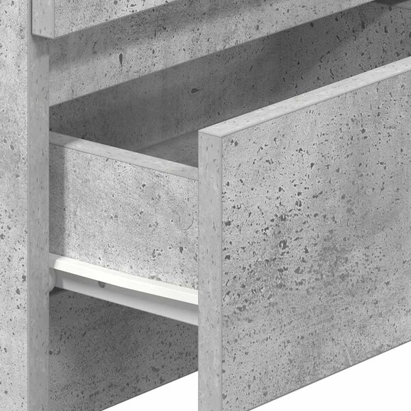2 db betonszürke éjjeliszekrény 2 fiókkal 40x33x60 cm