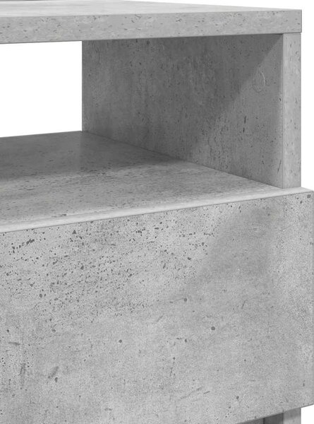 2 db betonszürke éjjeliszekrény 2 fiókkal 40x33x60 cm