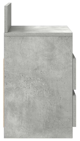 2 db betonszürke éjjeliszekrény 2 fiókkal 40x33x60 cm