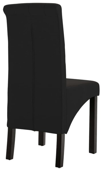 Elegáns Fekete Szövet Étkezőszék - 6 db
