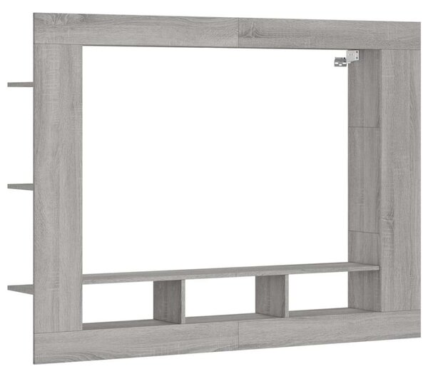 Modern Falra Szerelhető TV Szekrény - Sonoma Szürke - 152x113 cm