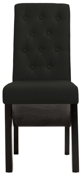Elegáns Fekete Szövet Étkezőszék - 6 db