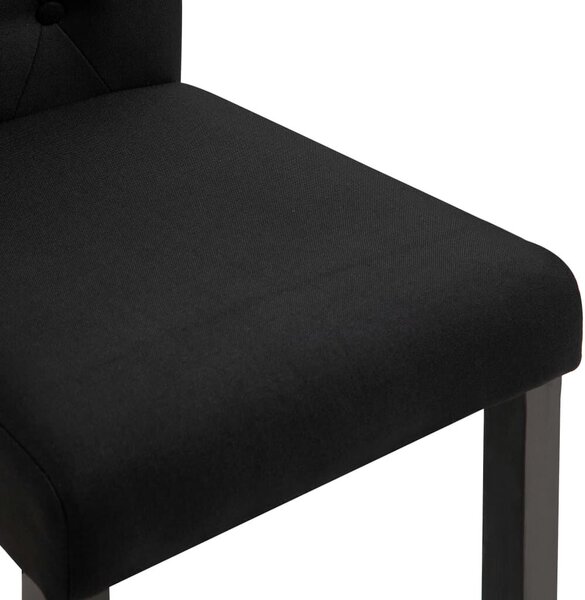 Elegáns Fekete Szövet Étkezőszék - 6 db