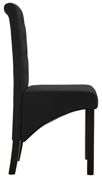 Elegáns Fekete Szövet Étkezőszék - 6 db