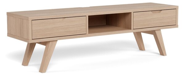 TV-állvány Norsica Albene 110, Laminált forgácslap, 45x150x40cm, Fehérített tölgy, Tölgy