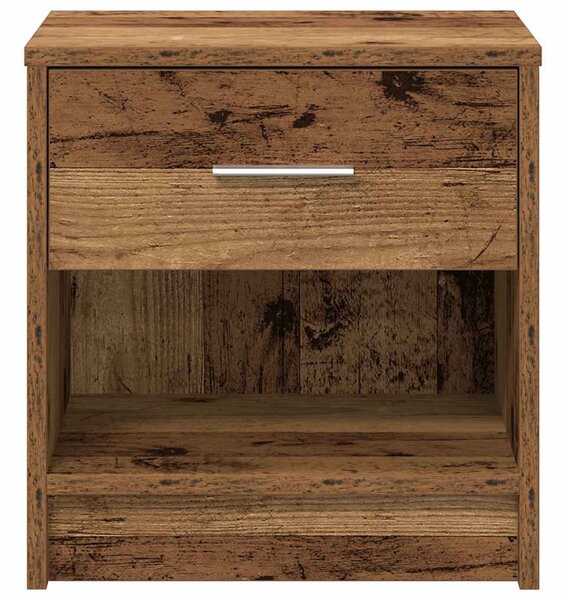 2 db antik fa színű éjjeliszekrény fiókkal 39x28x41 cm
