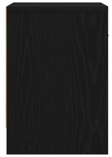 Fekete éjjeliszekrény fiókkal 39x28x41 cm