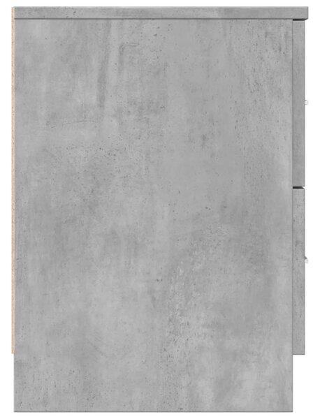 Betonszürke éjjeliszekrény 2 fiókkal 40x36x50 cm