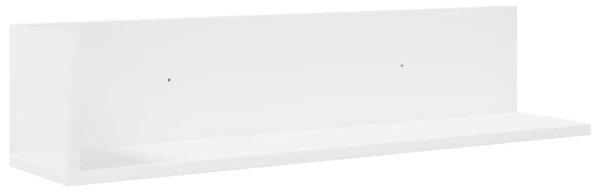 2 db fehér szerelt fa fali polc 75 x 16,5 x 16,5 cm