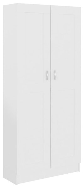 Fehér szerelt fa könyvszekrény 82,5 x 30,5 x 185,5 cm