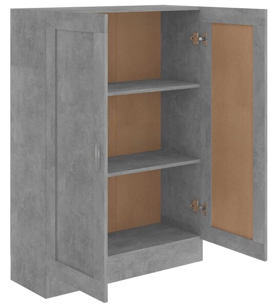 Betonszürke szerelt fa könyvszekrény 82,5 x 30,5 x 115 cm