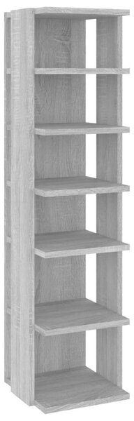 Fa Cipőtartó Szekrény - 2 db - Szürke Sonoma - 102cm