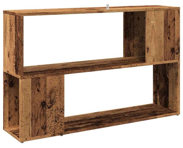 Antik fa színű szerelt fa könyvszekrény 100 x 24 x 63 cm