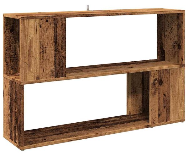 Antik fa színű szerelt fa könyvszekrény 100 x 24 x 63 cm