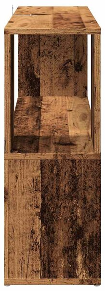 Antik fa színű szerelt fa könyvszekrény 100 x 24 x 63 cm