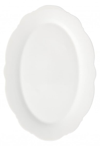 Porcelán Tálalótálca, Meringa Fehér, H30,5xSz21 cm