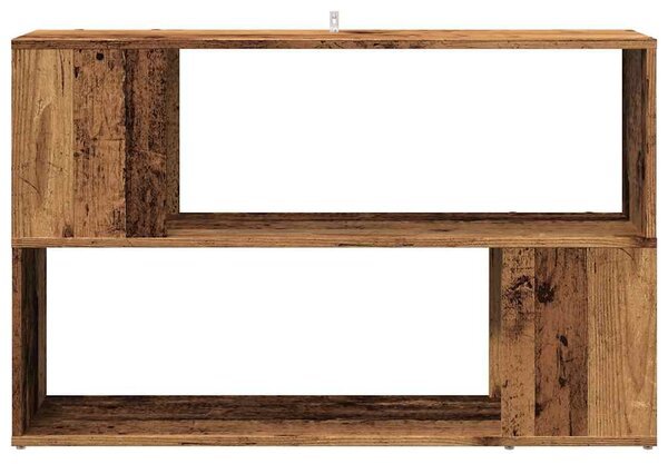 Antik fa színű szerelt fa könyvszekrény 100 x 24 x 63 cm