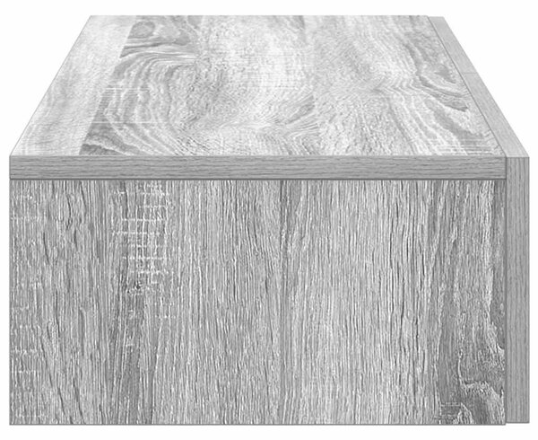 Falipolc fiókokkal szürke sonoma 80x33x17 cm műszaki fa
