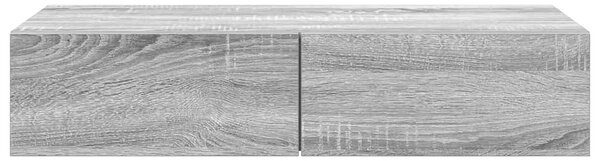 Falipolc fiókokkal szürke sonoma 80x33x17 cm műszaki fa