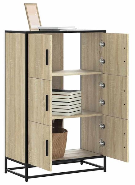 VidaXL Highboard sonoma tölgy 68x35x106,5 cm gépelt fa és fém