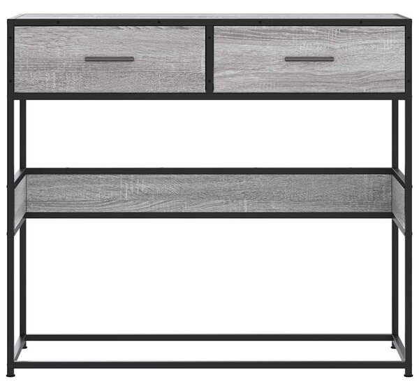 Szürke sonoma színű szerelt fa tálalóasztal 90x35x80 cm