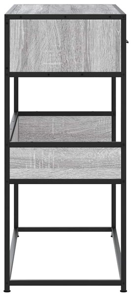 Szürke sonoma színű szerelt fa tálalóasztal 90x35x80 cm