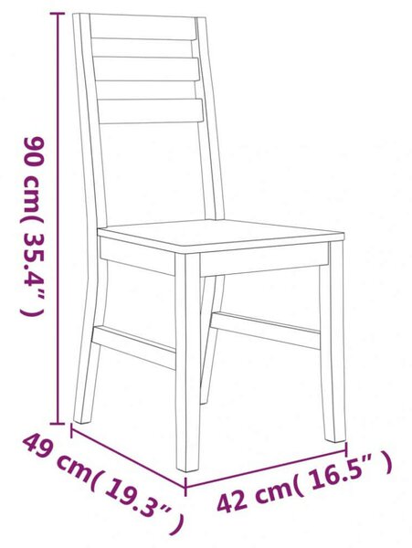 Akácfa Étkezőszék - 2 db - Barna