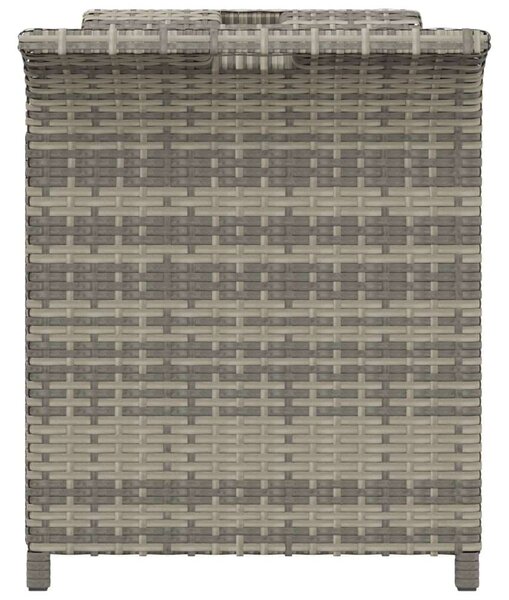 VidaXL barna polyrattan kerti pad párnával 116 x 46 x 57 cm