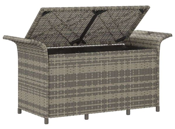 VidaXL barna polyrattan kerti pad párnával 116 x 46 x 57 cm