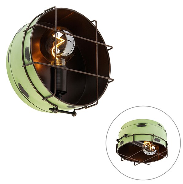 Ipari fali lámpa zöld 25 cm - Barril