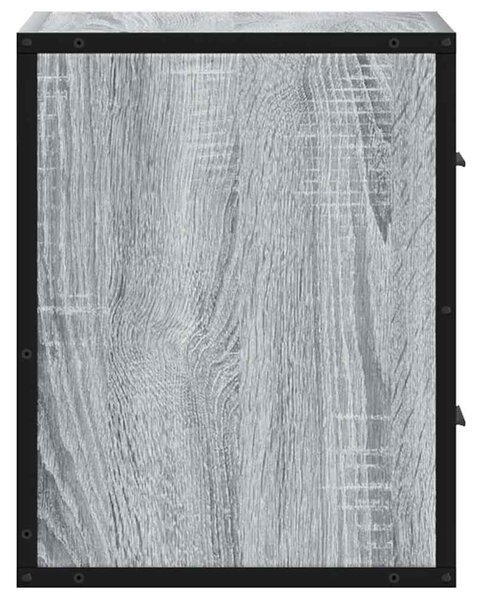 Szürke sonoma falra szerelhető éjjeliszekrény 40x31x39,5cm