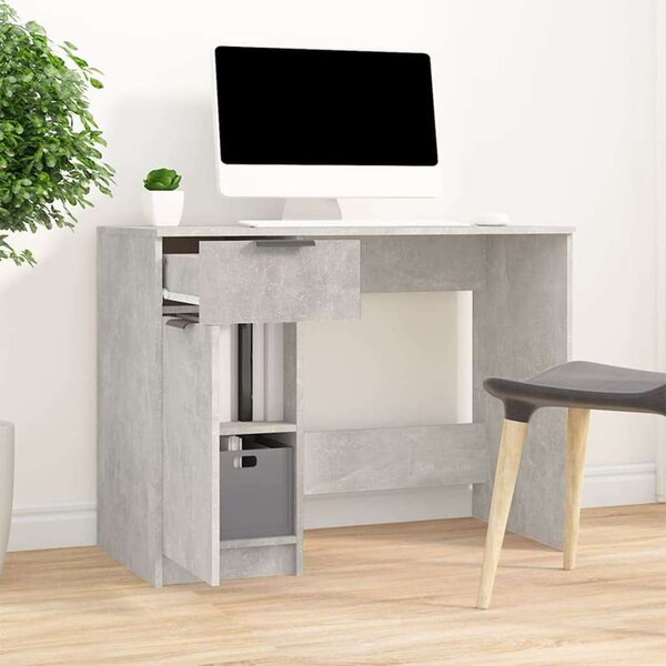 VidaXL betonszürke színű szerelt fa íróasztal 100 x 50 x 75 cm