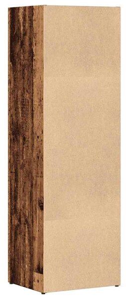 Antik fa színű szerelt fa könyvszekrény 36 x 30 x 114 cm